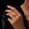 Blossom Bloom white Enamel Ring